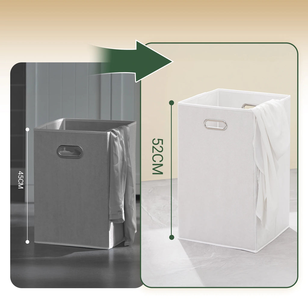 Meuble à Linge avec Panier et 2 Tiroirs