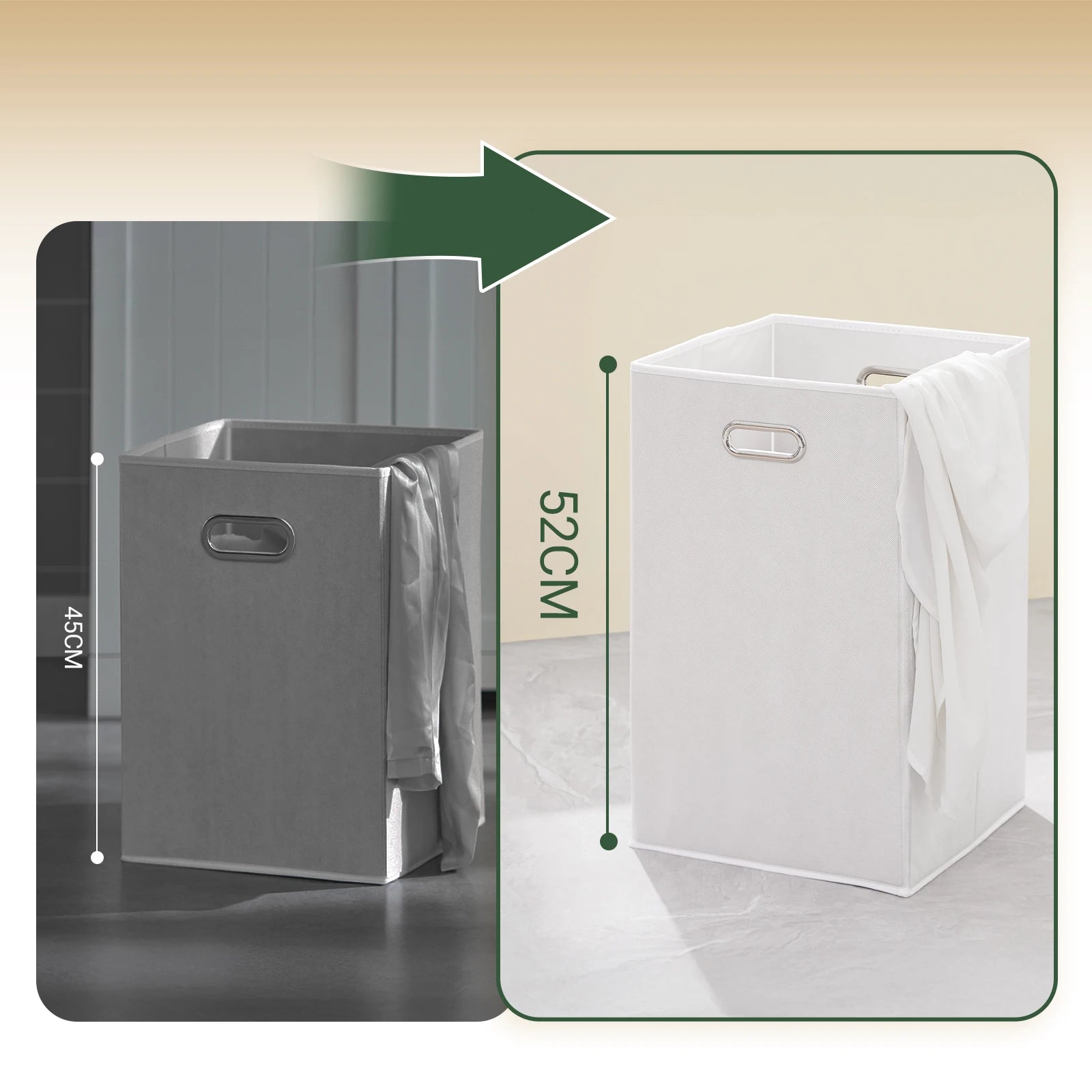 Meuble à Linge avec Panier et 2 Tiroirs
