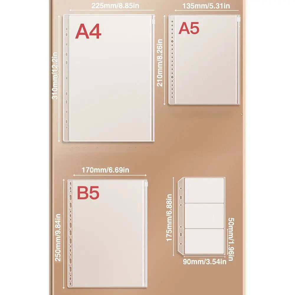Classeur de Rangement Multifonction A4/A5/B5