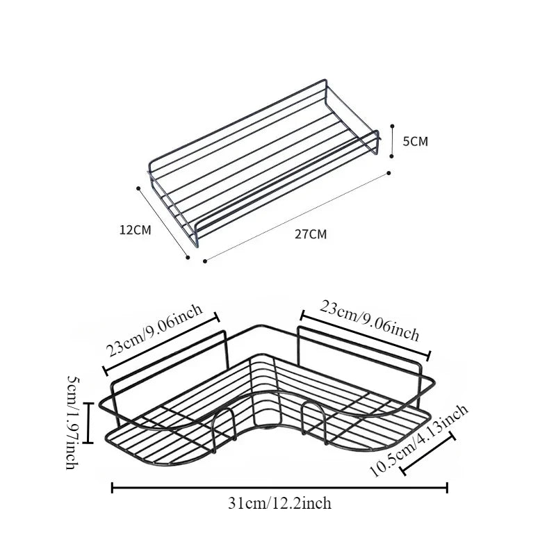 Étagère d'Angle Murale pour Salle de Bain